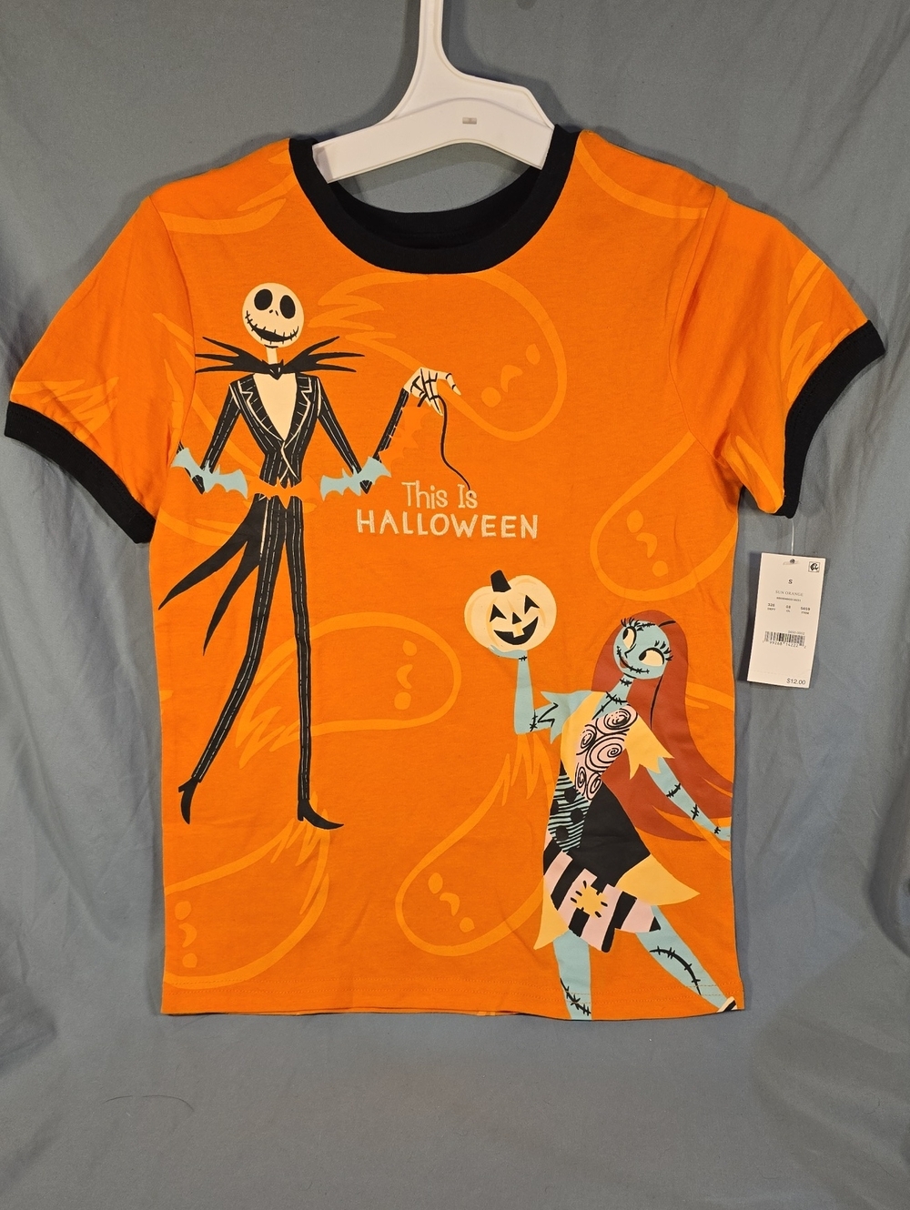 Disney Orange 'This Is Halloween' Kids Tee with Black Trim